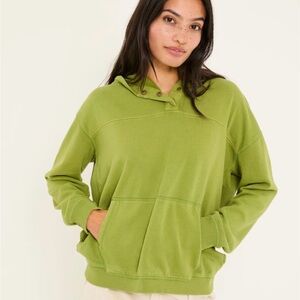 Fat Face Olive Green Bex Overhead 100% Cotton Hoodie